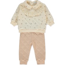 Bebetto Kapitone Sweat 2li Takım (Petıte Fleurs) Bej