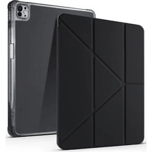 Mepura Ipad Air 13 (2024) Kılıf Kalemlikli Mars Tablet Kılıfı - Siyah