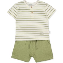 Bebetto Keten Müslin Şort 2li Takım (Favorıte Song) Yeşil