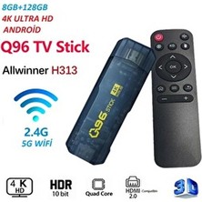 Junglee Q96 Tv Stick 4K Ultra Hd Android Tv Box Tv Stick Ram:8gb ROM:128GB Android 11 Media Player