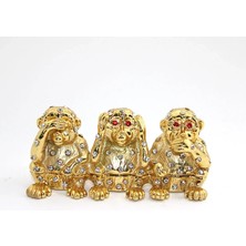 Eco Port Swaroski Taşlı 3'lü Maymun Seti ALK1961