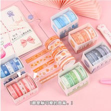 Art Tone Tasarımlı Desenli Bant Karışık 5'li Paket Konsept Washi Tape 1cm x 2mt Uzunluk
