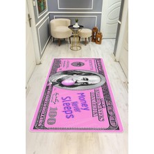 Dolce Mariee Modern Dolar Desen Dijital Baskı Kaymaz Taban Halı H0168