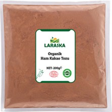 Laraska Organik Organik Ham Kakao Tozu 200g - Certified Organic Raw Cacao Powder 200g