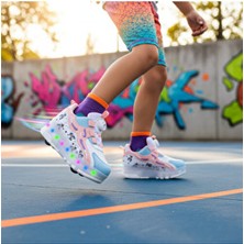 Işıklı Patenli Ayakkabı Kız Çocuk, Tekerlekli Spor Ayakkabı, LED Işıklı Kız Çocuk Patenli Ayakkabı