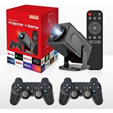 Junglee HY320MAX Android Projektör + Game Projector Ultra Hd 4K Ev Sinema Yansıtma Oyun Projeksiyon Cihazı