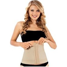 Bejamonti Unisex Ten Agraflı Sıkılaştırıcı Dikişsiz Bel Korse Modeli Bej Renk