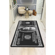 Dolce Mariee Modern Dolar Desen Dijital Baskı Kaymaz Taban Halı H0169