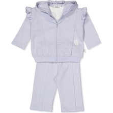 Bebetto Iki Ip Kapşonlu Fermuarlı Hırka 3lü Takım (Baby Gırl/25) Lila