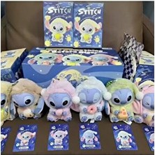 Pratik Shop Stitch Labubu Peluş Oyuncak Sürpriz Oyuncak Şapkalı