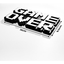 Home Retro Game Over Kabartmalı Dekoratif Obje - Siyah | Masaüstü ve Duvar Süsü | Hediye