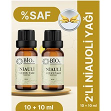 BioB+ 2'li Set %100 Saf Niaouli Uçucu Yağı Vegan – 10 ml Hassas Bölge Koku Giderici | Nioli Yağı