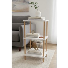 Peka 2 Raflı Köşe ve Yan Sehpa – Çok Amaçlı Modern Çevir Kur Fiskos Sehpa