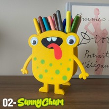 Hasfar Tech Sunnychum Neşeli Sarı Canavar Kalemlik – Masa Üstü Düzenleyici