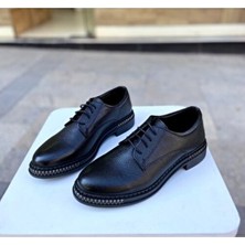 Gloriys Ayakkabı & Çanta Gloriys Siyah Kadın Oxford Ayakkabı Suni Deri Poli Taban Bağcıklı 23B546