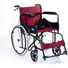 Comfort Plus KY809BJ Bordo Kumaş Manuel Tekerlekli Sandalye Taşınabilir Katlanır Model ile Rahat Kullanım