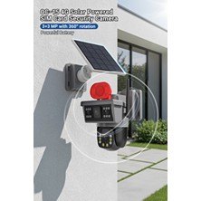 Opticam Oc-15 4g Güneş Enerjili Sim Kartlı 4g 3+3 Mp Solar Güvenlik KAMERASI,360 Derece Açı ,güçlü Batarya