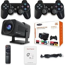Junglee X12PLUS Android Projektör + Game Projector Ultra Hd 4K Ev Sinema Yansıtma Oyun Projeksiyon Cihazı