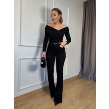 Size Özgü Siyah Ispanyol Paça Jean