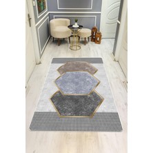 Dolce Mariee Modern Desenli Dijital Baskı Kaymaz Taban Halı H0267