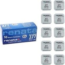 Renata SR626SW 377 Ag4 Saat Pili 10 Adet Uzun Ömürlü Elektriksel Özellikler ile Taşınabilir