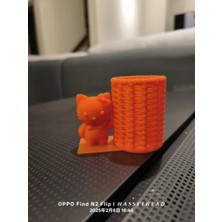 Hasfar Tech Örgü Desenli Ayıcık Kalemlik – Masa Üstü Düzenleyici