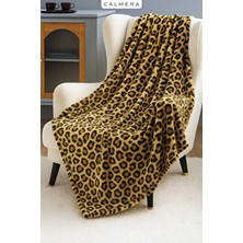 Calmera Wellsoft Tv Battaniyesi | Ultra Yumuşak & Hafif | Peluş - Polar | 130 × 170 cm - Leopar