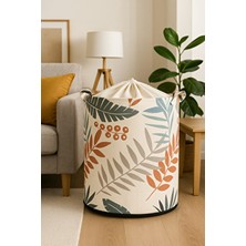 Luxway Home Yaprak Desenli Katlanır Kirli Çamaşır Dolap Içi Çocuk Odası Oyuncak Düzenleyici Saklama Sepeti 37X40