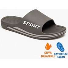 Meko Aksesuar Erkek Kaydırmaz Taban Suya Dayanıklı Plastik Sport Baskılı Ev ve Banyo Terliği