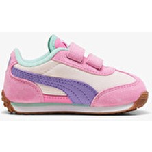 Kadınlar İçin Puma Easy Rider Pembe Spor Ayakkabı Düz Taban ve Kumaş Malzeme ile Rahatlık Sağlar