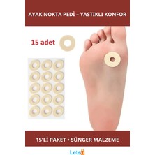 Letsii Yumuşak Süngerli Ayak Nokta Pedi 15'li Paket Konfor Pedi