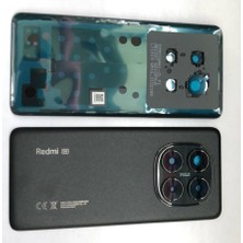 Yedcom Xiaomi Redmi Note 14 Pro 5g Siyah Kamera Camlı Lensli Arka Kapak Batarya Kapağı Pil Kapağı