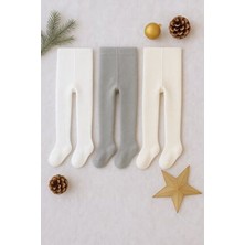 Pico Baby Düz Renkli Havlu Külotlu Çorap 3'lü Pamuk Malzeme ile Kadın Bebek ve Çocuklar İçin