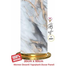 Renkli Duvarlar Shiny Mix Color Mermer Desenli 60x30cm Yapışkanlı Mutfak Banyo Kaplama Duvar Paneli Kağıdı TX-092