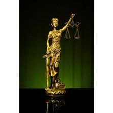 Narçiçeği Takı ve Hediyelik Eşya Adalet Tanrıçası Themis Büyük Boy Altın Gold Heykel Biblo