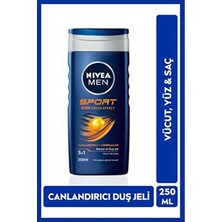 Nivea Men Erkek Sport Duş Jeli 250 ml Canlandırıcı Misket Limon Koku ile Yenileyici Etki