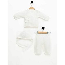 NEU KIDS Müslin Kumaş Erkek Bebek Hastane Çıkış Setleri 3'lü Set Yenidoğan Bebek Kıyafetleri %100 Pamuk