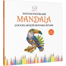 Çılgın Zeka Hayvan Figürleri Mandala Çocuklar Için Mandala Boyama Kitabı