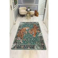 Dolce Mariee Kaplan Desenli Dijital Baskı Kaymaz Taban Halı H1019