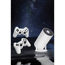 Thentech Ultra Hd Taşınabilir Şık Projeksiyon Cihazı Kablosuz Oyun Kumandalı Android Tv Oyunlu Projeksiyon