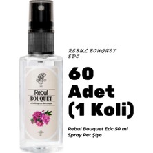 Rebul Bouquet Edc 50ML Sprey Pet Şişe 60 Adet (1 Koli) Bouquet Kokulu Kolonya