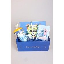 Disney Dekomus Ile Özel Kutulu Gıft Box Lisanslı Stıtch "galaxy Pop" Kırtasiye Seti Resim Defteri,kalem,sil