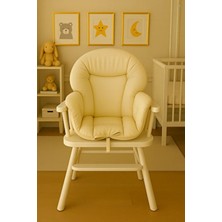 Wenaris Krem Mama Sandalyesi Minderi (Kemer Geçme Yerleri Mevcut)