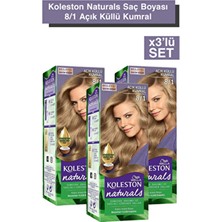 Wella Koleston Naturals Saç Boyası Açık Küllü Kumral 8/1 X3'lü Set