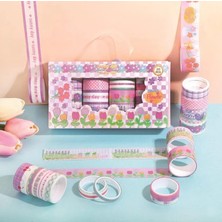 Limmy Dikdörtgen Vintage Washi Tape Bant Yapışkanlı Maskeleme Kağıdı Desenli Bant 20'li - Sunny Day