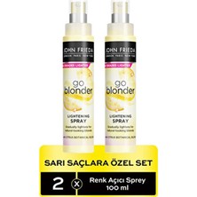 John Frieda Sarı Saçlara Özel Renk Açıcı Sprey 100 ml 2'li