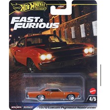 Hot Wheels Fast & Furious Premium 1970 Custom Plymouth Roadrunner Metal Gövde ile Gerçekçi Detaylar