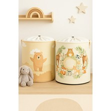 PH Prendi Home 2’li Çok Amaçlı Oyuncak Sepeti Saklama Çamaşır Sepeti Katlanır Düzenleyici Sepet 37X40 cm