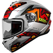 Axxis Draken S Jolly C12 Matt Gray Full Face Motosiklet Kaskı + Yedek Siyah Vizör