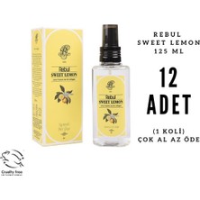 Rebul Sweet Lemon - Tatlı Limon Edc 125ML Sprey Pet Şişeli Kolonya 12 Adet (1 Koli)